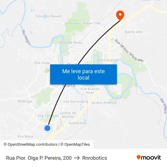 Rua Pior. Olga P. Pereira, 200 to Rnrobotics map