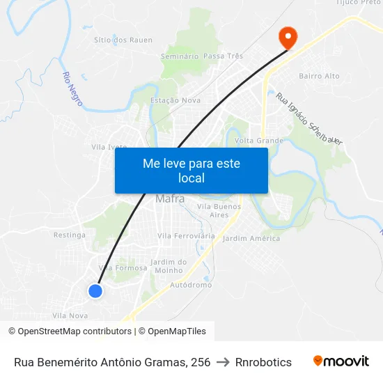Rua Benemérito Antônio Gramas, 256 to Rnrobotics map