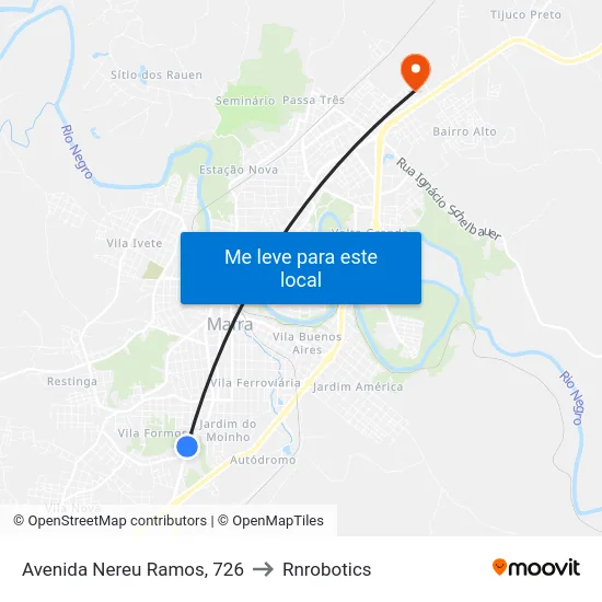 Avenida Nereu Ramos, 726 to Rnrobotics map