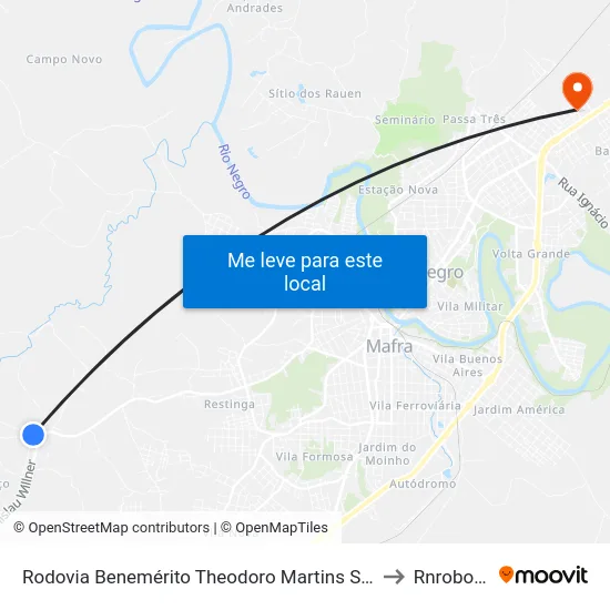 Rodovia Benemérito Theodoro Martins Stephanes to Rnrobotics map