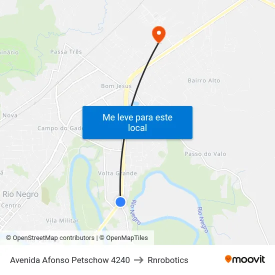 Avenida Afonso Petschow 4240 to Rnrobotics map