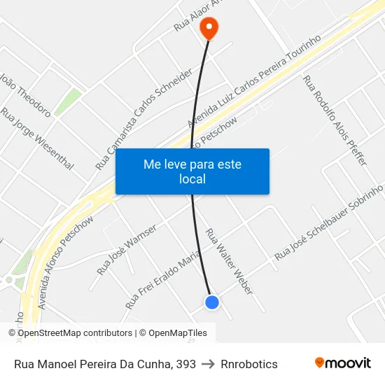 Rua Manoel Pereira Da Cunha, 393 to Rnrobotics map