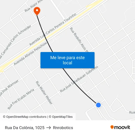 Rua Da Colônia, 1025 to Rnrobotics map