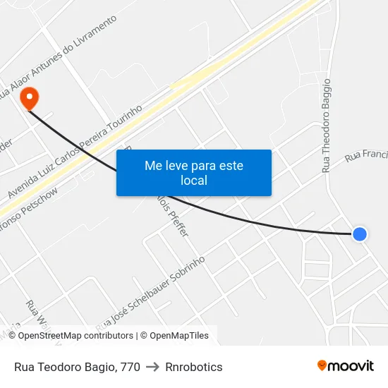 Rua Teodoro Bagio, 770 to Rnrobotics map