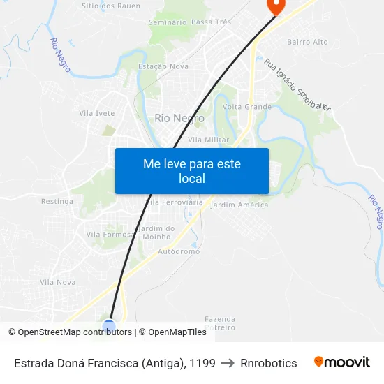 Estrada Doná Francisca (Antiga), 1199 to Rnrobotics map