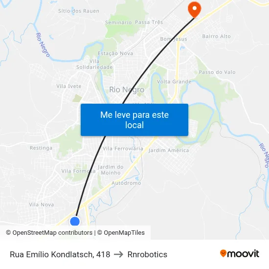 Rua Emílio Kondlatsch, 418 to Rnrobotics map