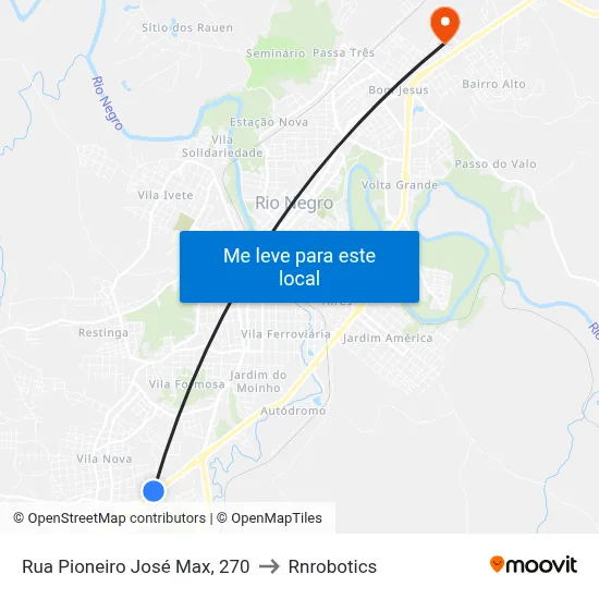 Rua Pioneiro José Max, 270 to Rnrobotics map