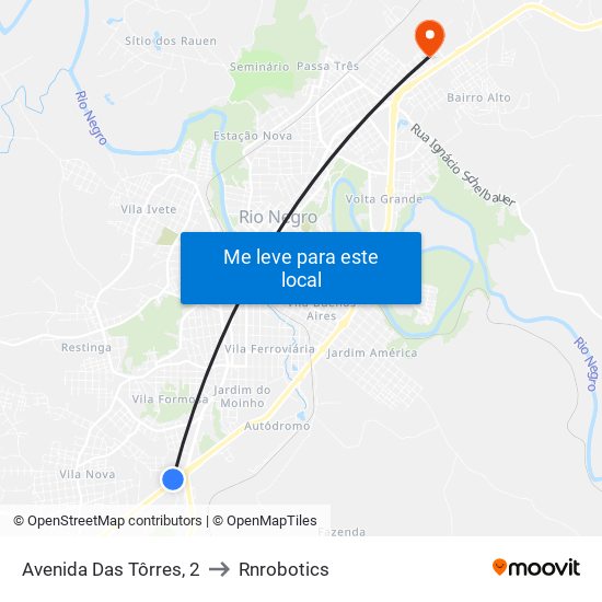 Avenida Das Tôrres, 2 to Rnrobotics map