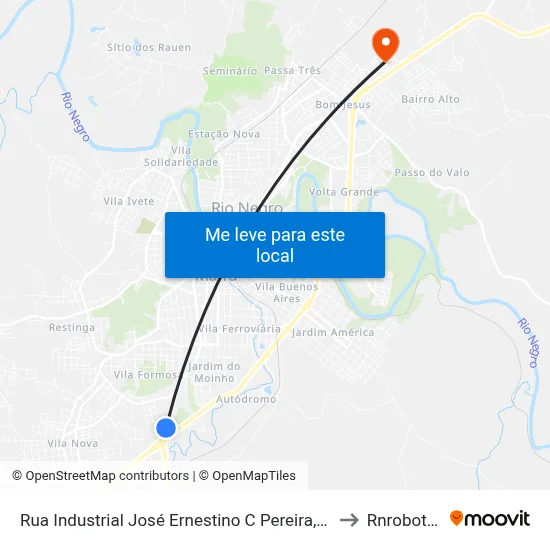 Rua Industrial José Ernestino C Pereira, 1000 to Rnrobotics map