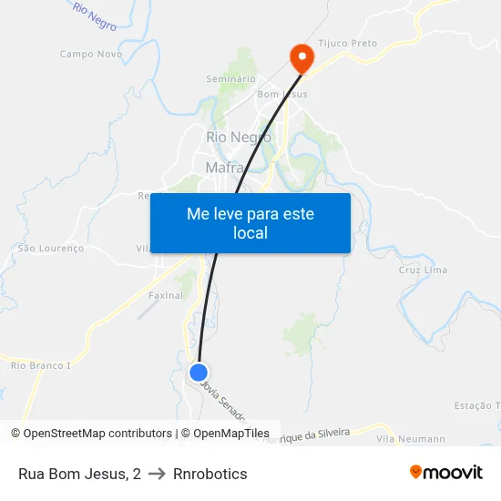 Rua Bom Jesus, 2 to Rnrobotics map