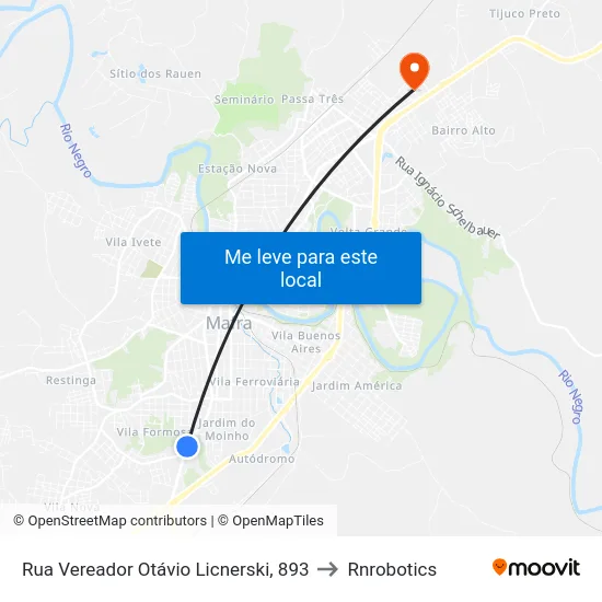Rua Vereador Otávio Licnerski, 893 to Rnrobotics map