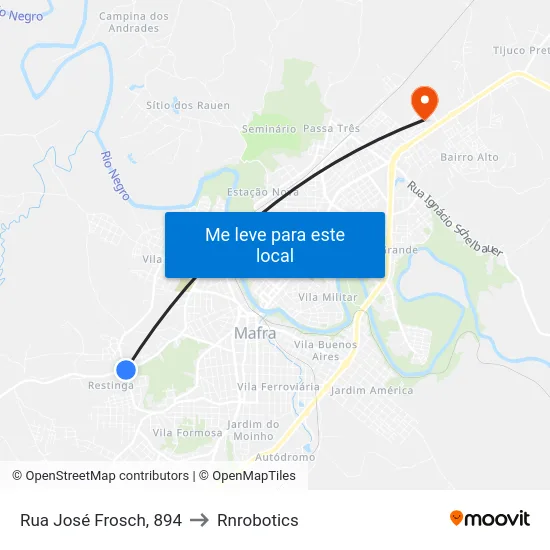 Rua José Frosch, 894 to Rnrobotics map