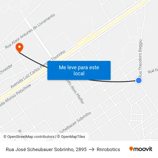 Rua José Scheubauer Sobrinho, 2895 to Rnrobotics map