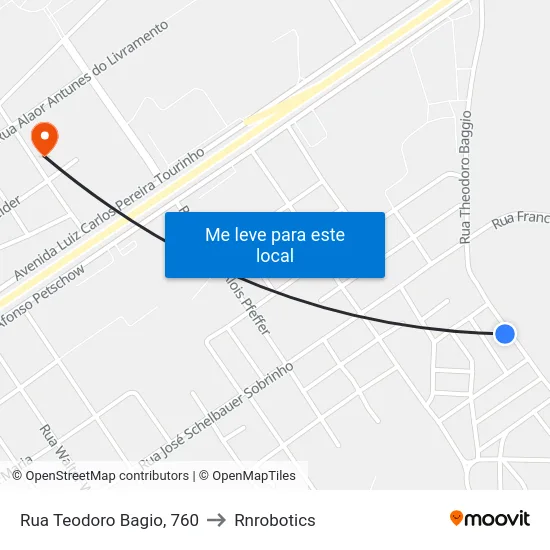 Rua Teodoro Bagio, 760 to Rnrobotics map