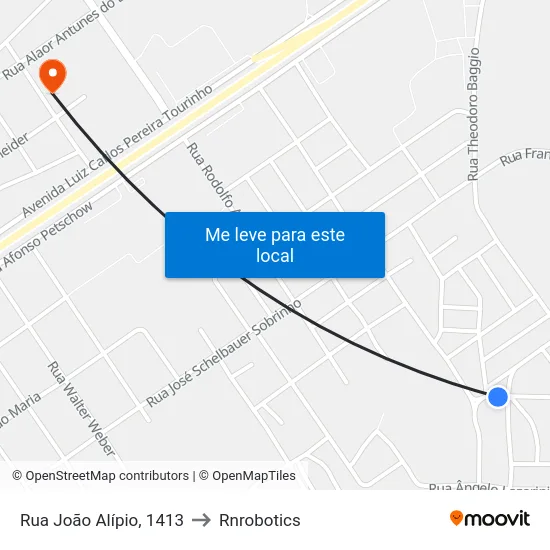 Rua João Alípio, 1413 to Rnrobotics map