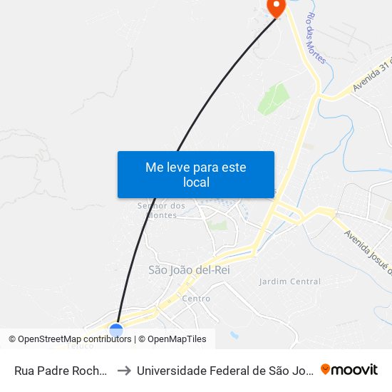 Rua Padre Rocha, 199 | Tv Campos De Minas to Universidade Federal de São João del-Rei (UFSJ/ Campus Tancredo Neves/ CTan) map