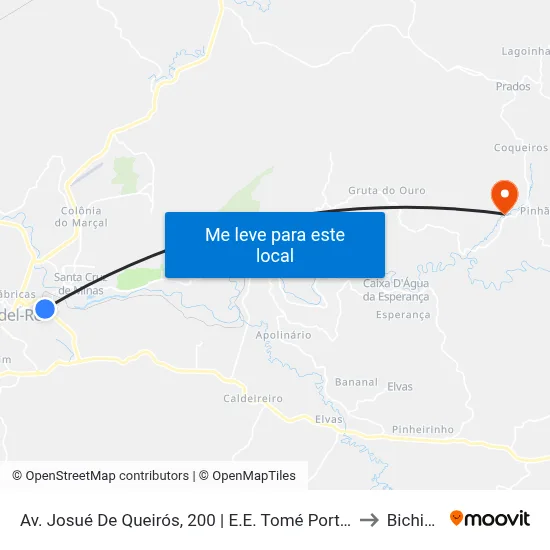 Av. Josué De Queirós, 200 | E.E. Tomé Portes Del Rei to Bichinho map