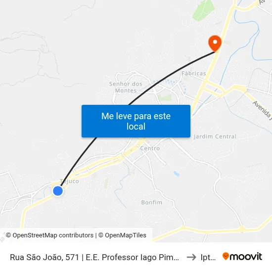 Rua São João, 571 | E.E. Professor Iago Pimentel to Iptan map