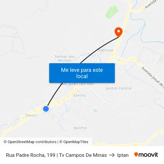 Rua Padre Rocha, 199 | Tv Campos De Minas to Iptan map
