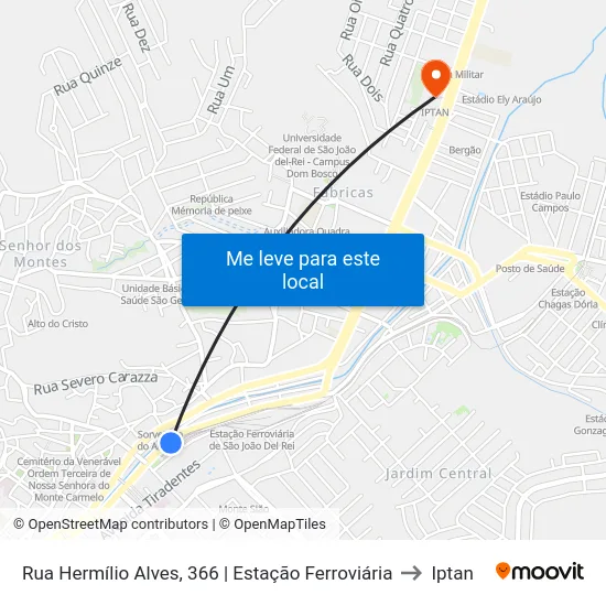 Rua Hermílio Alves, 366 | Estação Ferroviária to Iptan map