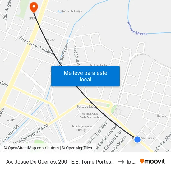 Av. Josué De Queirós, 200 | E.E. Tomé Portes Del Rei to Iptan map