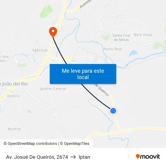 Av. Josué De Queirós, 2674 to Iptan map