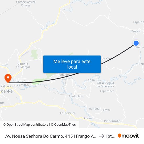 Av. Nossa Senhora Do Carmo, 445 | Frango Atalaia to Iptan map