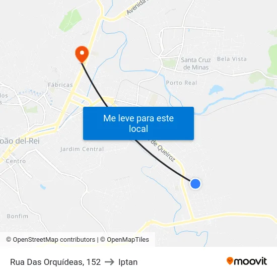 Rua Das Orquídeas, 152 to Iptan map