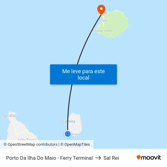 Porto Da Ilha Do Maio - Ferry Terminal to Sal Rei map