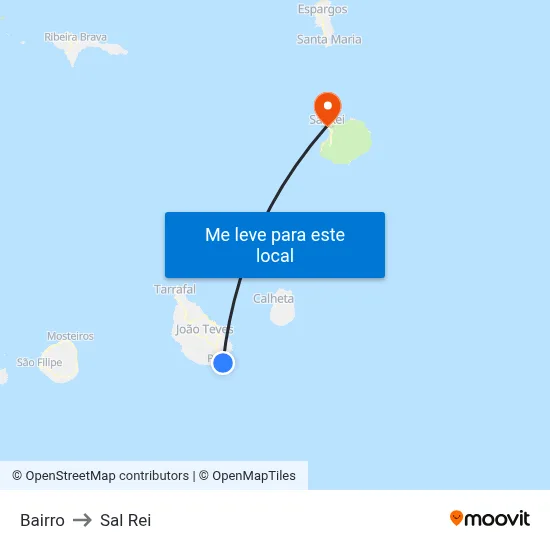Bairro to Sal Rei map