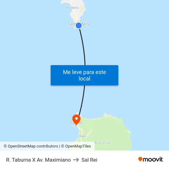 R. Taburna X Av. Maximiano to Sal Rei map