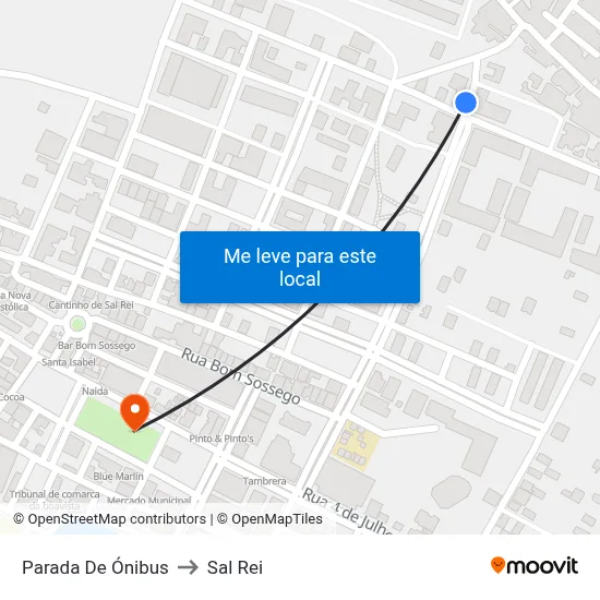 Parada De Ónibus to Sal Rei map