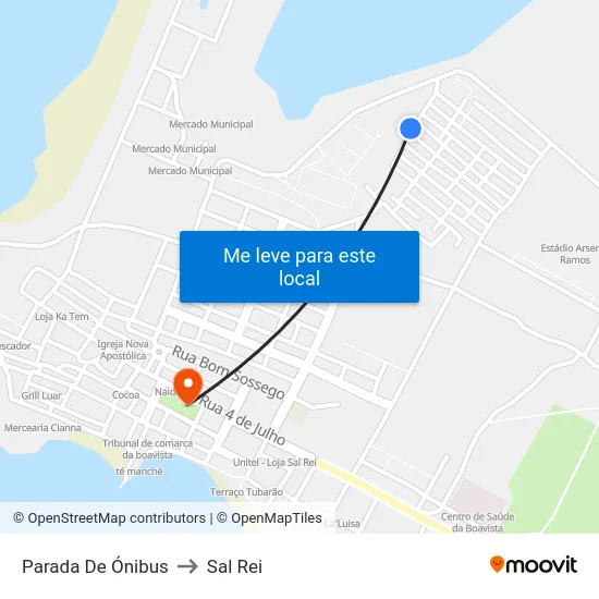 Parada De Ónibus to Sal Rei map