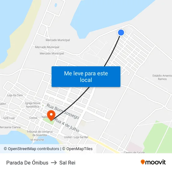 Parada De Ónibus to Sal Rei map