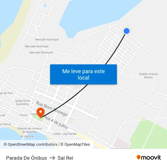 Parada De Ónibus to Sal Rei map