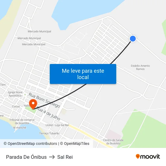 Parada De Ónibus to Sal Rei map