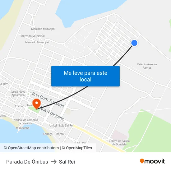 Parada De Ónibus to Sal Rei map