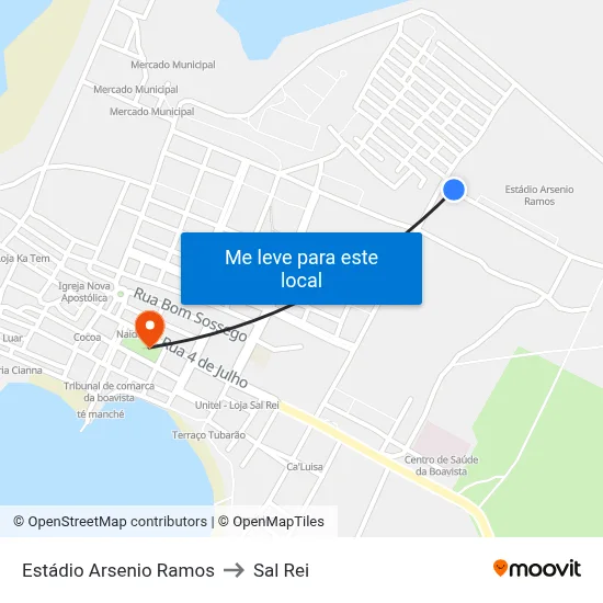 Estádio Arsenio Ramos to Sal Rei map