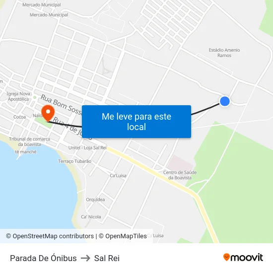 Parada De Ónibus to Sal Rei map