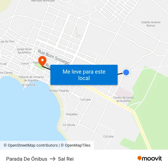 Parada De Ónibus to Sal Rei map