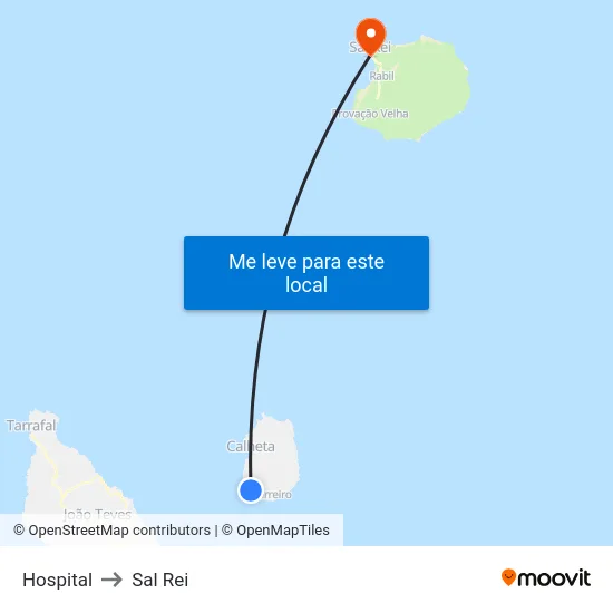 Hospital to Sal Rei map
