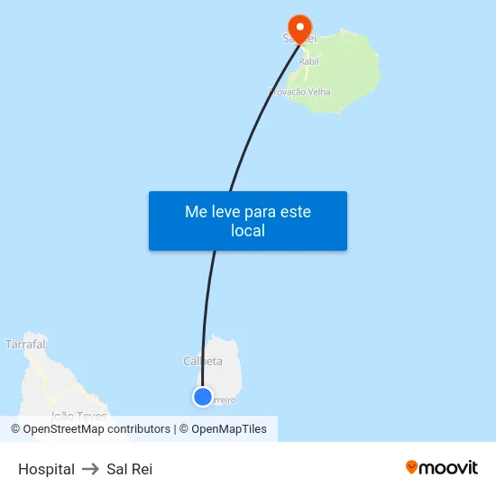 Hospital to Sal Rei map