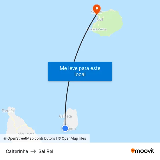 Calterinha to Sal Rei map