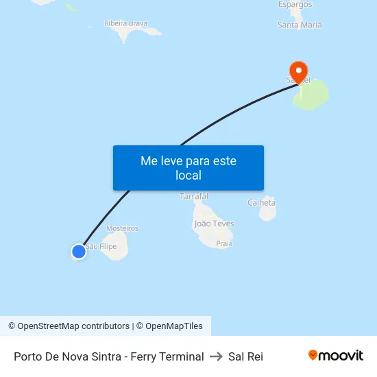 Porto De Nova Sintra - Ferry Terminal to Sal Rei map