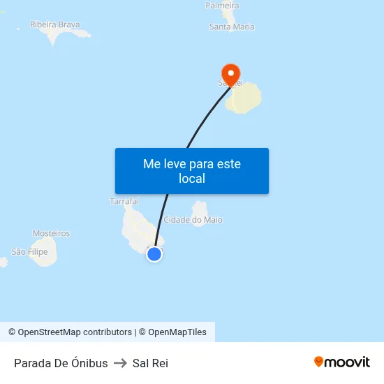Parada De Ónibus to Sal Rei map