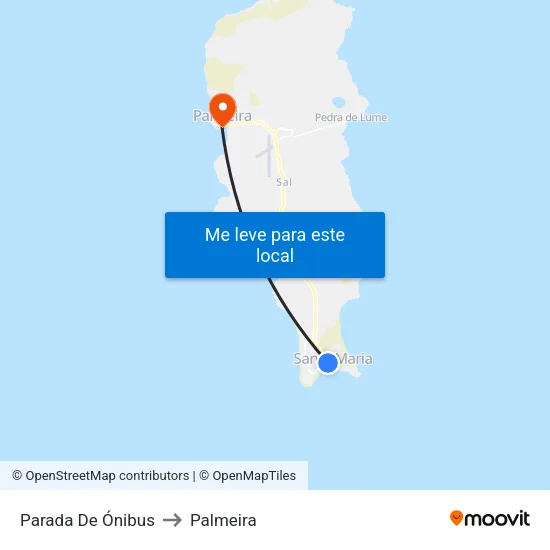 Parada De Ónibus to Palmeira map