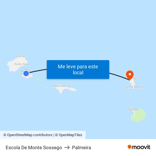 Escola De Monte Sossego to Palmeira map
