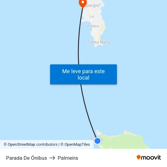 Parada De Ónibus to Palmeira map