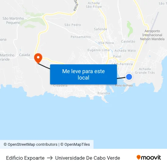 Edificio Expoarte to Universidade De Cabo Verde map