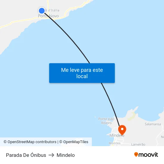 Parada De Ónibus to Mindelo map
